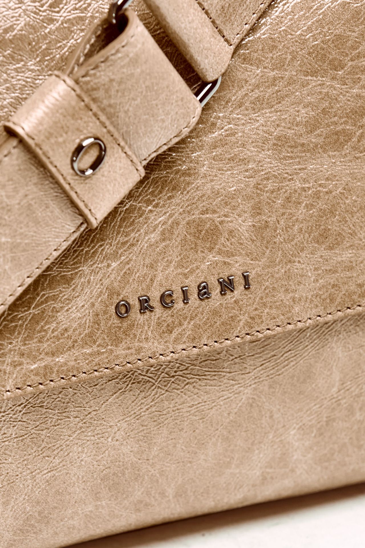 Borsa SVEVA STARCK SMALL in pelle biscotto donna Orciani - 5