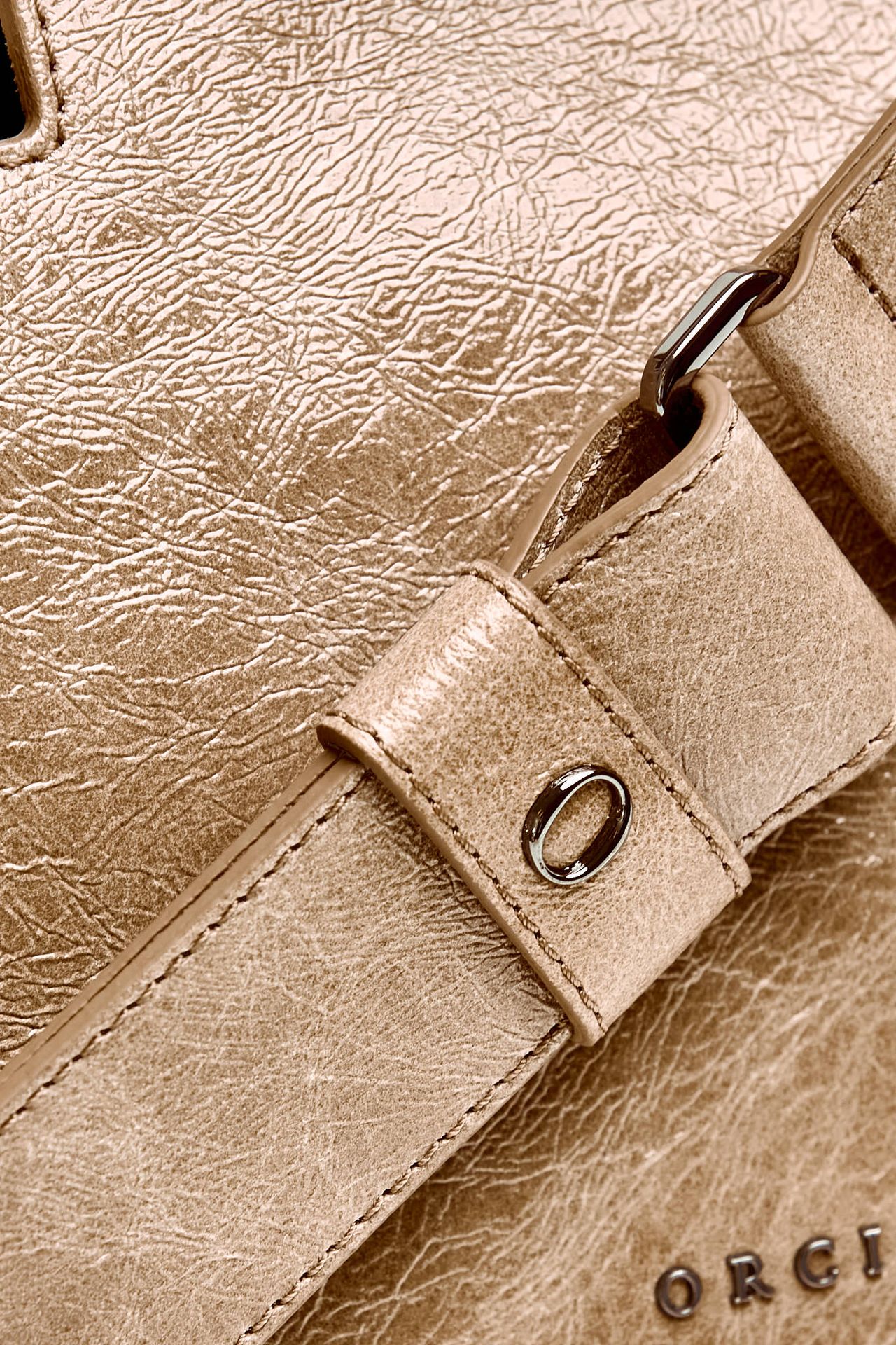 Borsa SVEVA STARCK SMALL in pelle biscotto donna Orciani - 6