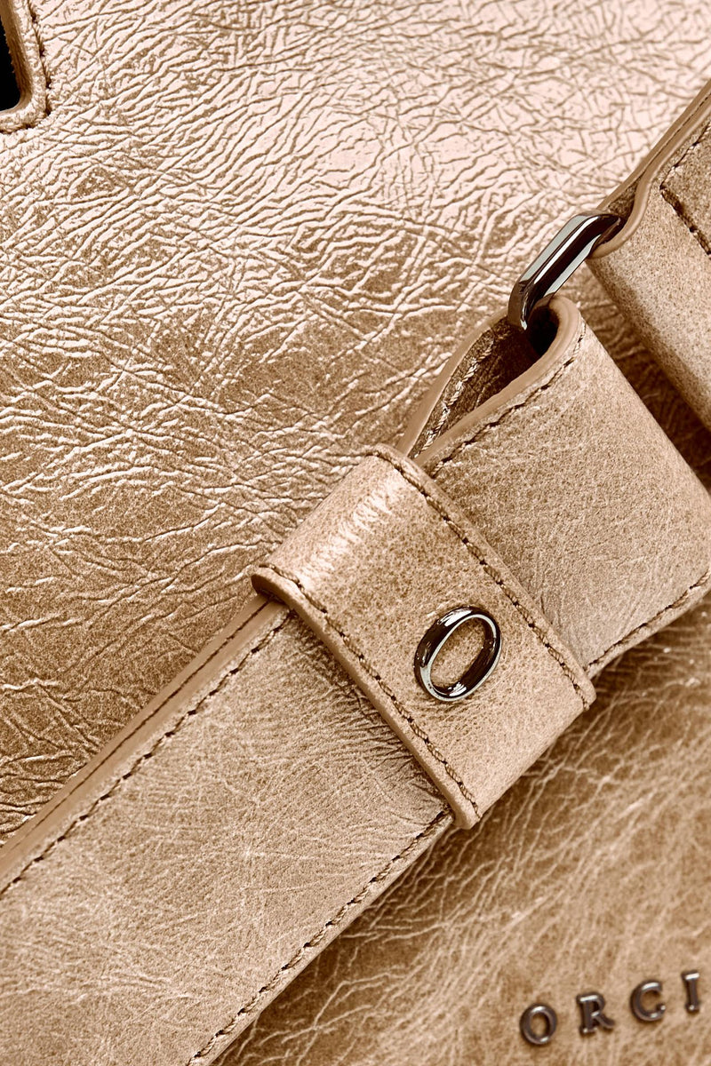 Borsa SVEVA STARCK SMALL in pelle biscotto donna Orciani - 6
