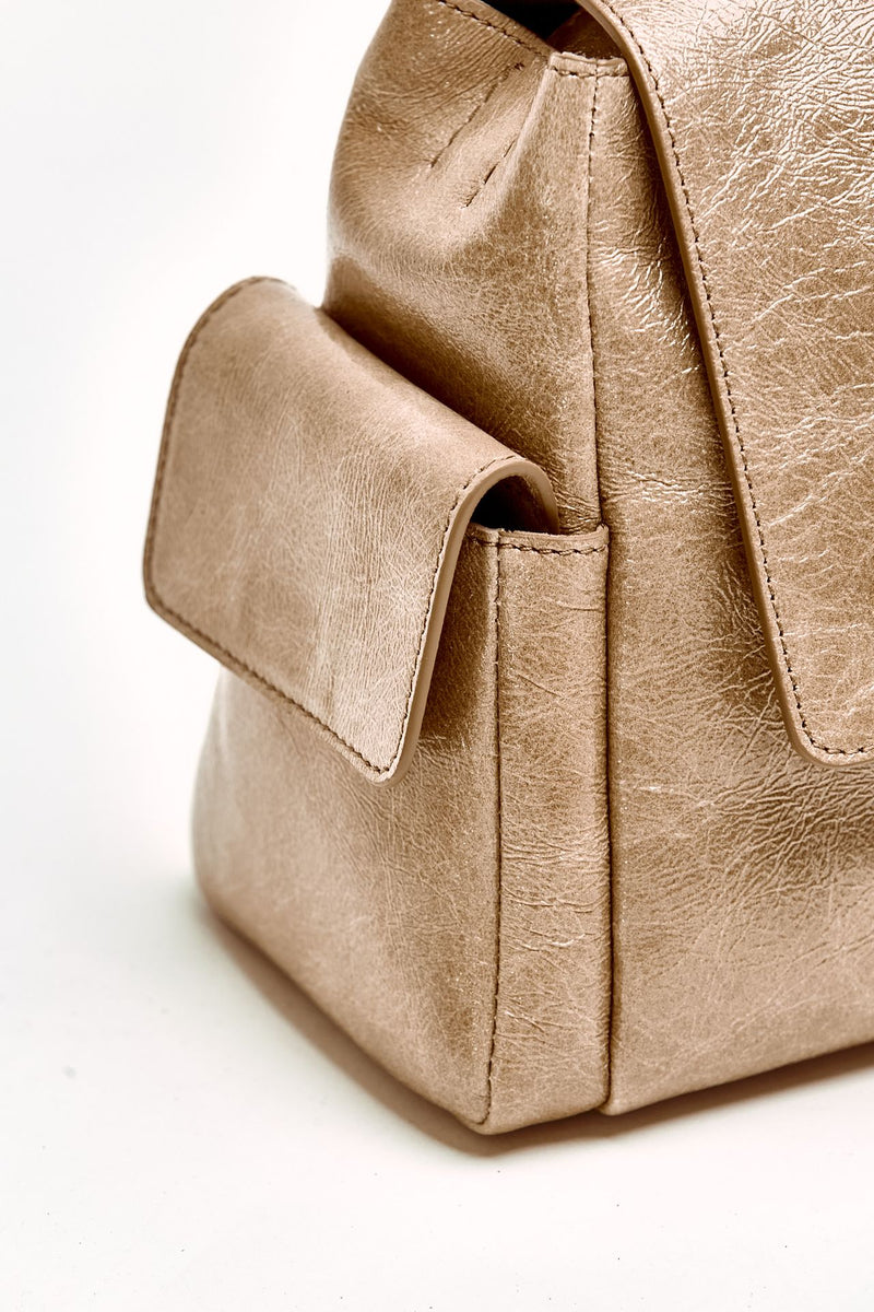 Borsa SVEVA STARCK SMALL in pelle biscotto donna Orciani - 7