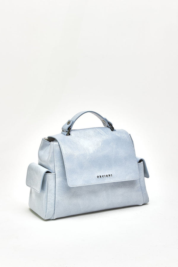 Borsa SVEVA STARCK SMALL in pelle cielo donna Orciani