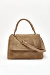 Borsa SVEVA PEACH FLOWERS MIDI in suede donna Orciani - 4
