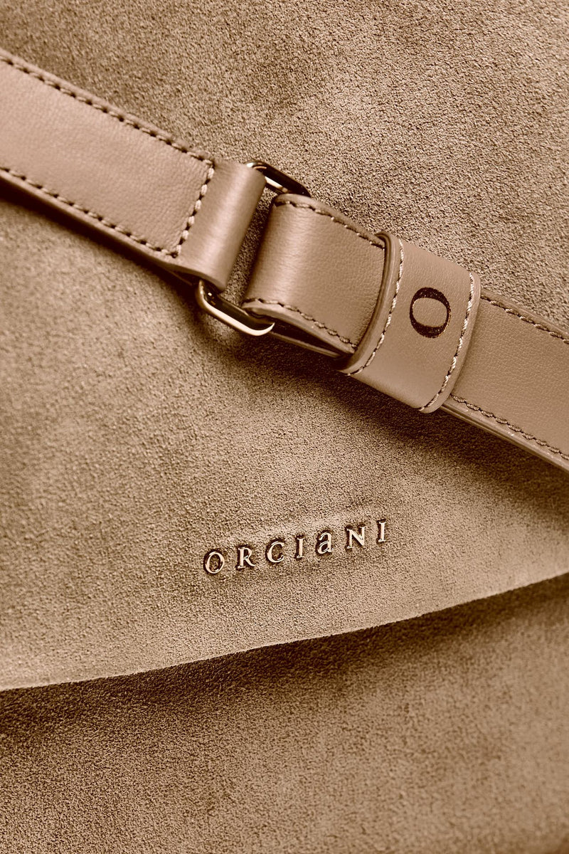 Borsa SVEVA PEACH FLOWERS MIDI in suede donna Orciani - 5
