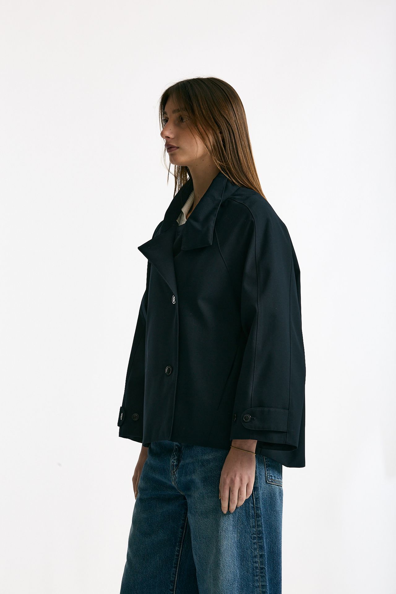 Caban corto blu/black donna Paltò - 2