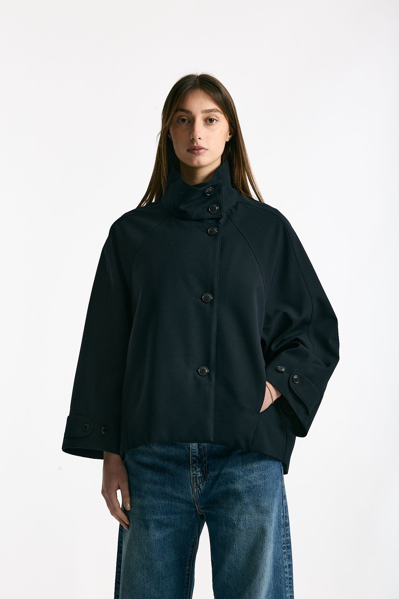 Caban corto blu/black donna Paltò - 6
