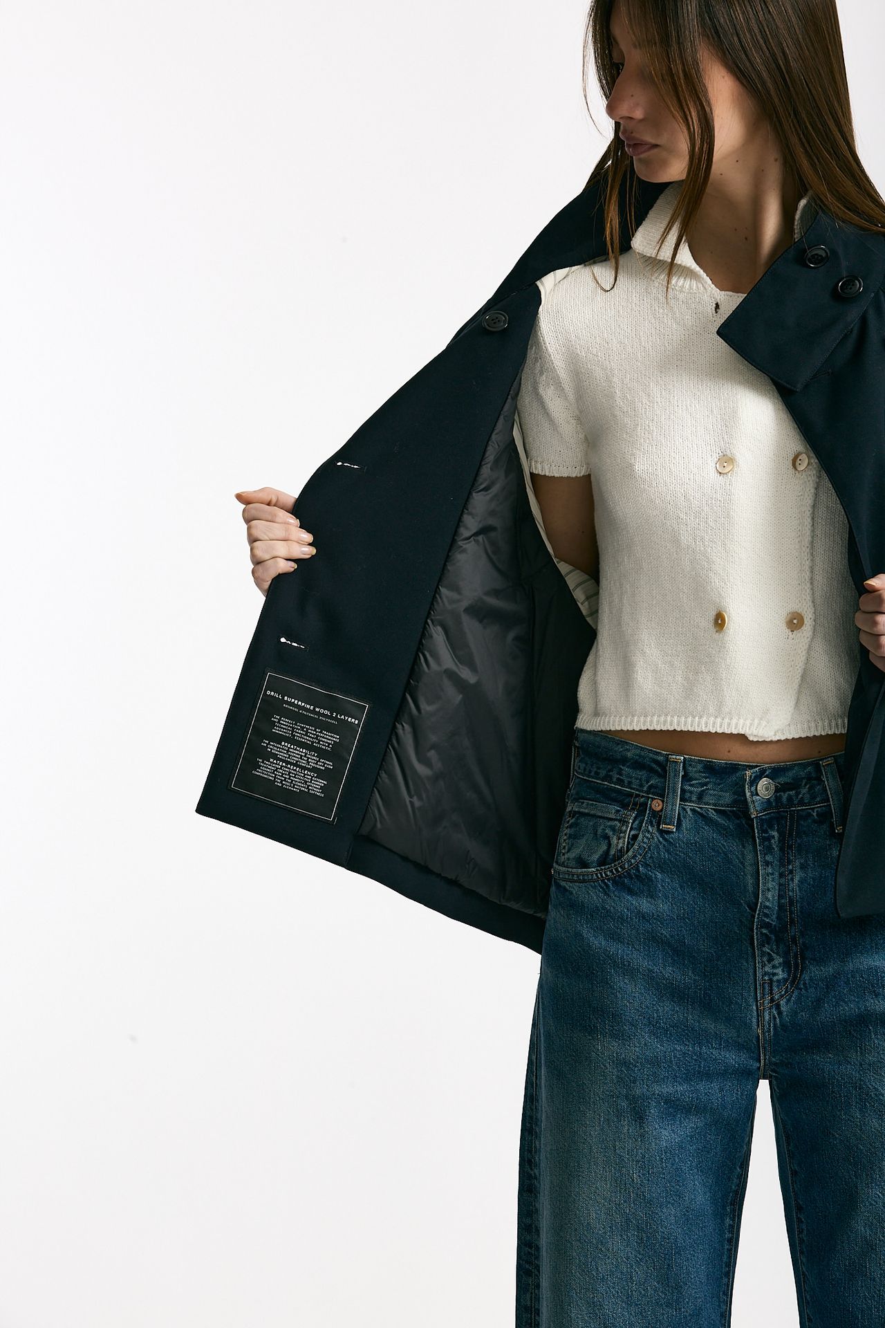 Caban corto blu/black donna Paltò - 9