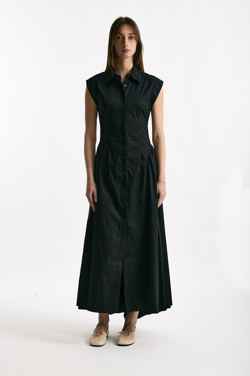 Abito in cotone nero donna ( p - s ) - 4