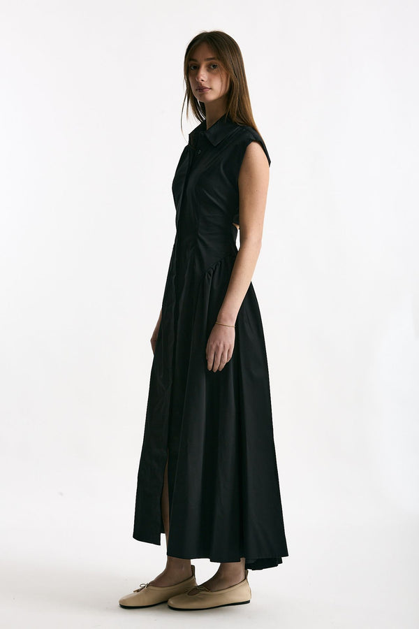 Abito in cotone nero donna ( p - s )