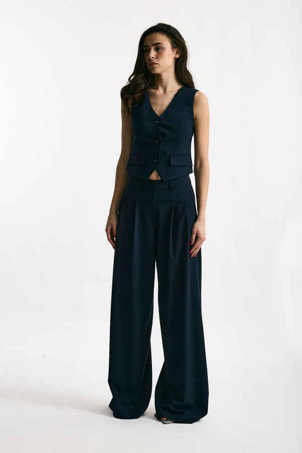 Gilet slim Galles blu donna ( p - s )