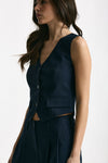 Gilet slim Galles blu donna ( p - s ) - 4