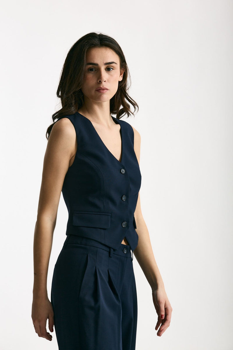 Gilet slim Galles blu donna ( p - s ) - 1