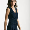 Gilet slim Galles blu donna ( p - s ) - 7
