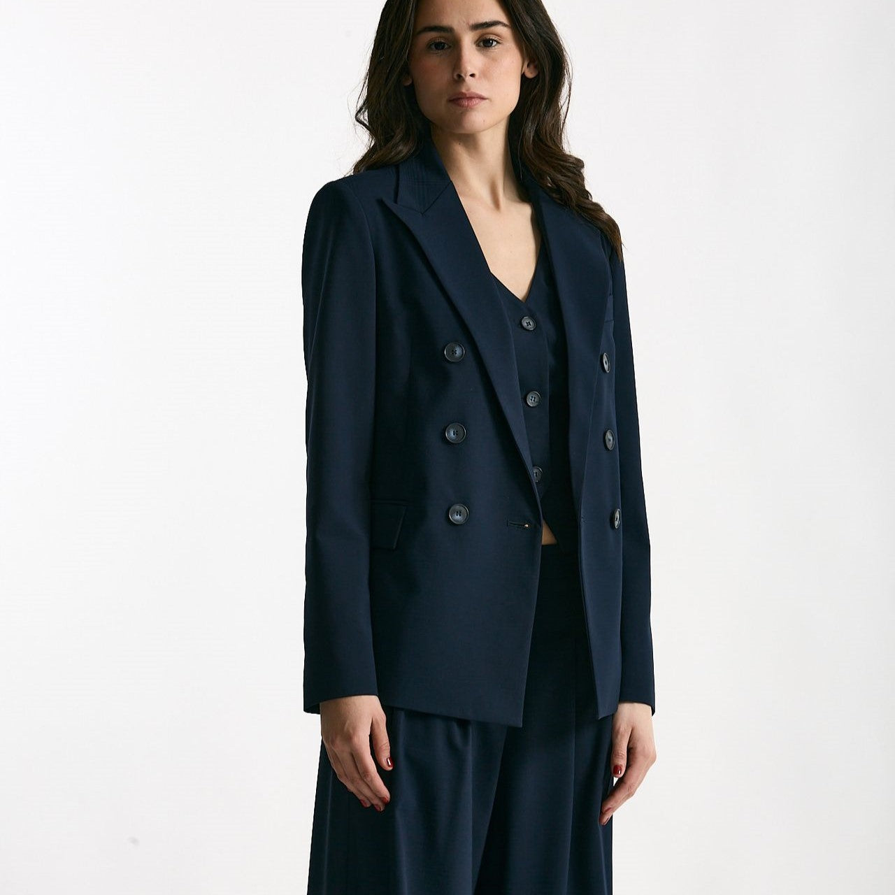 Giacca doppiopetto Galles blu donna ( p - s ) - 8
