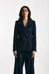 Giacca doppiopetto Galles blu donna ( p - s ) - 6