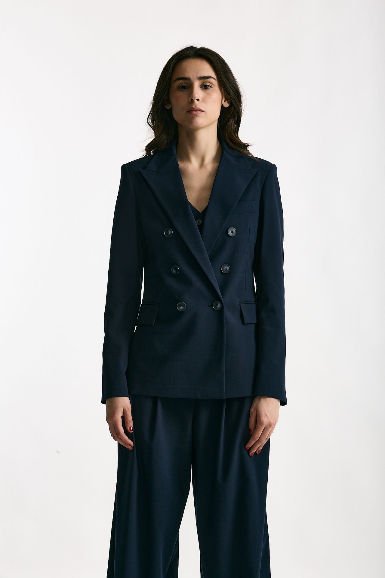Giacca doppiopetto Galles blu donna ( p - s ) - 6