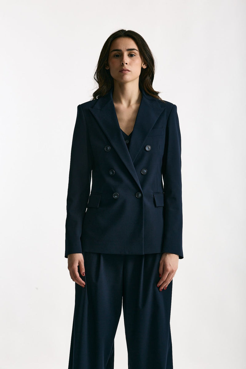 Giacca doppiopetto Galles blu donna ( p - s ) - 6