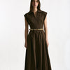 Abito in cotone marrone donna ( p - s ) - 6