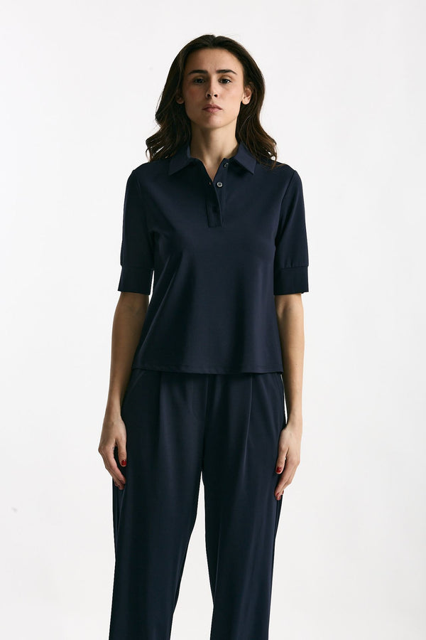 Maglia polo blu donna ( p - s )