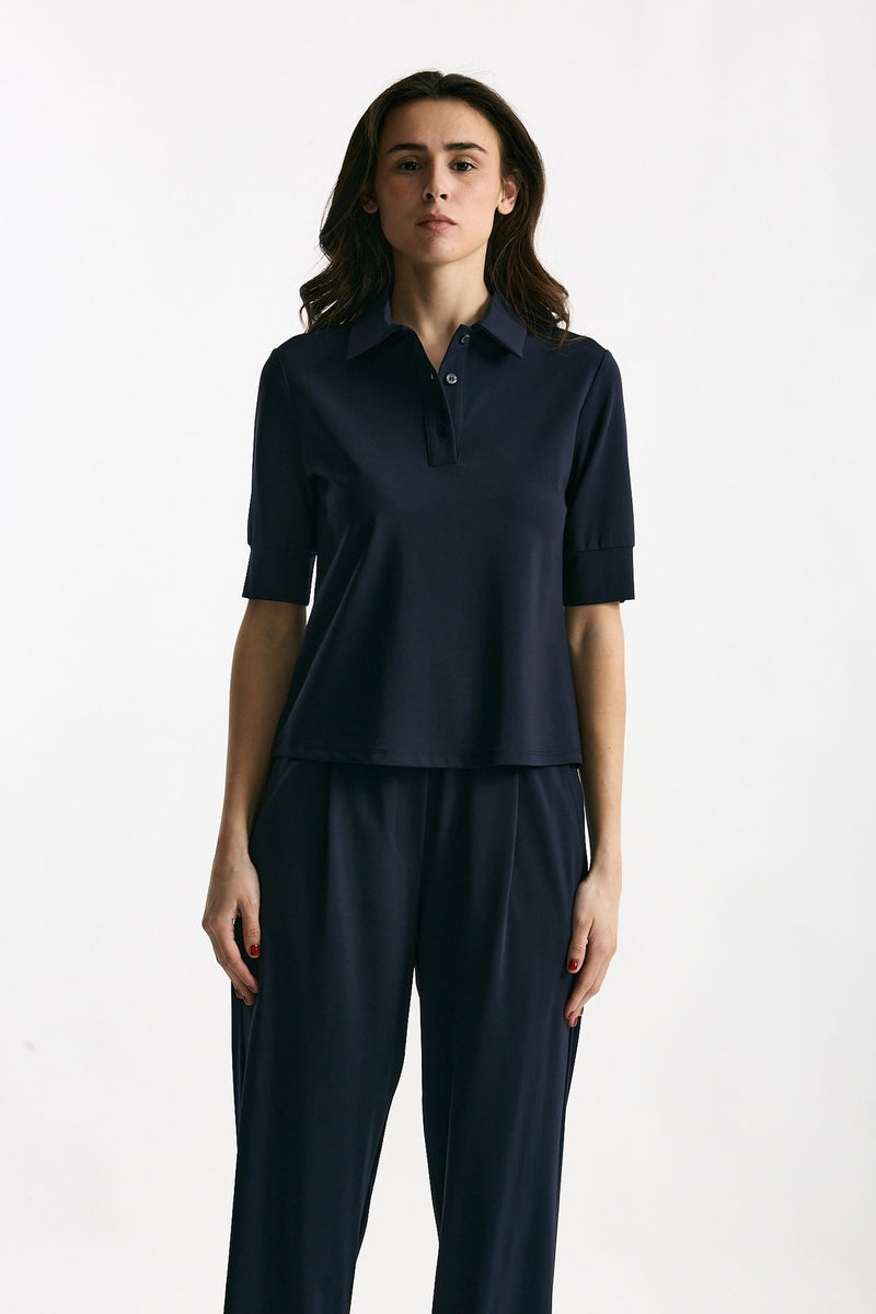 Maglia polo blu donna ( p - s ) - 2