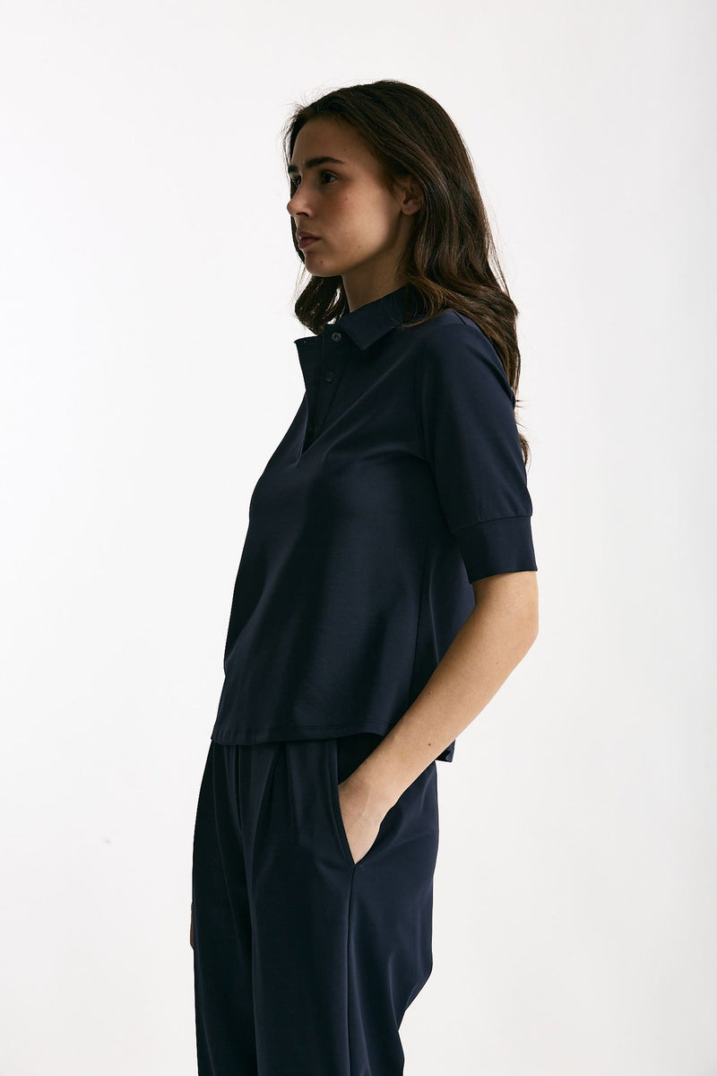 Maglia polo blu donna ( p - s ) - 1