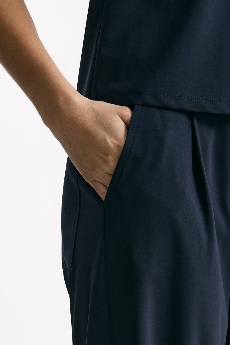 Pantalone fluido blu donna ( p - s ) - 6