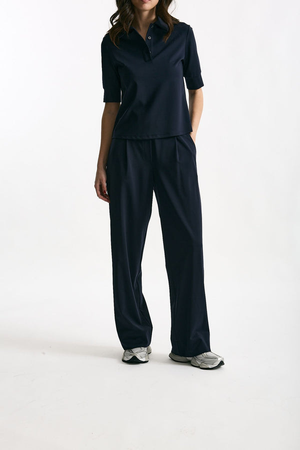 Pantalone fluido blu donna ( p - s )