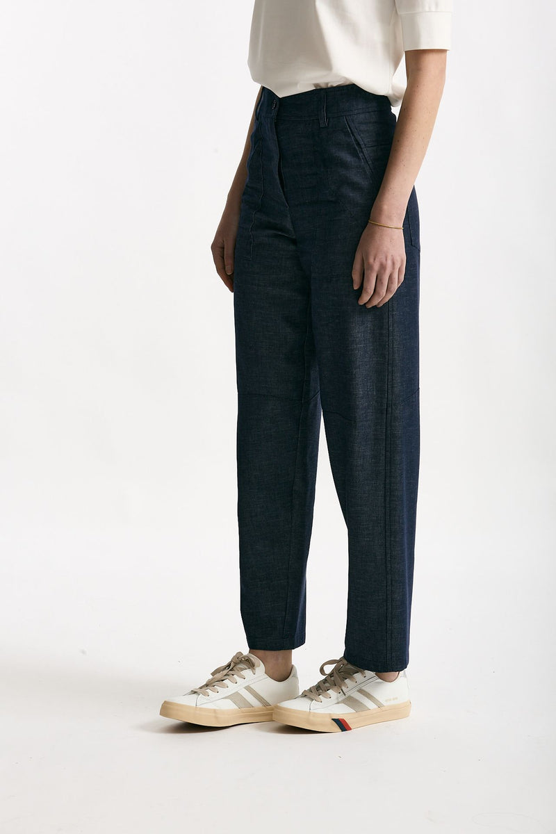 Pantalone effetto denim blu donna ( p - s ) - 2