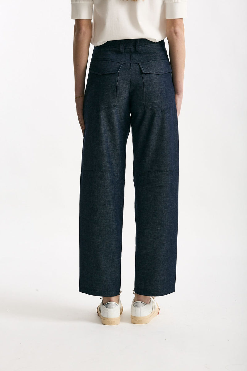 Pantalone effetto denim blu donna ( p - s ) - 3