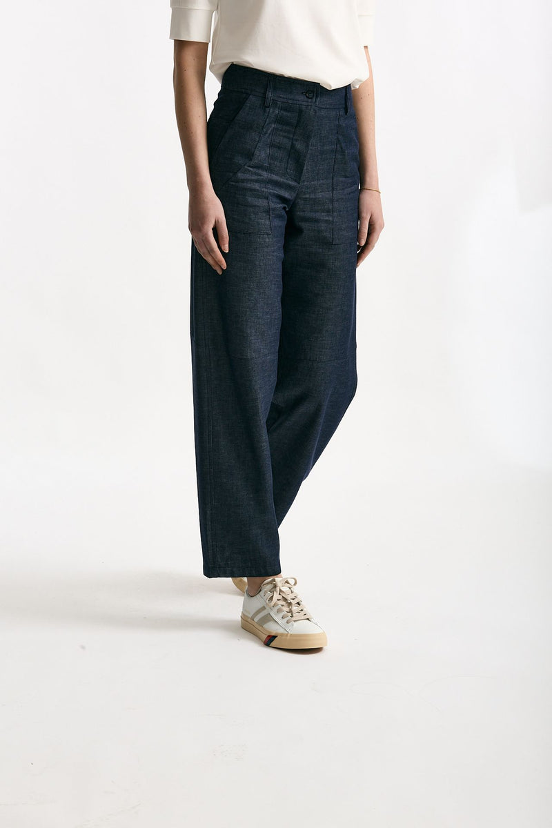 Pantalone effetto denim blu donna ( p - s ) - 4