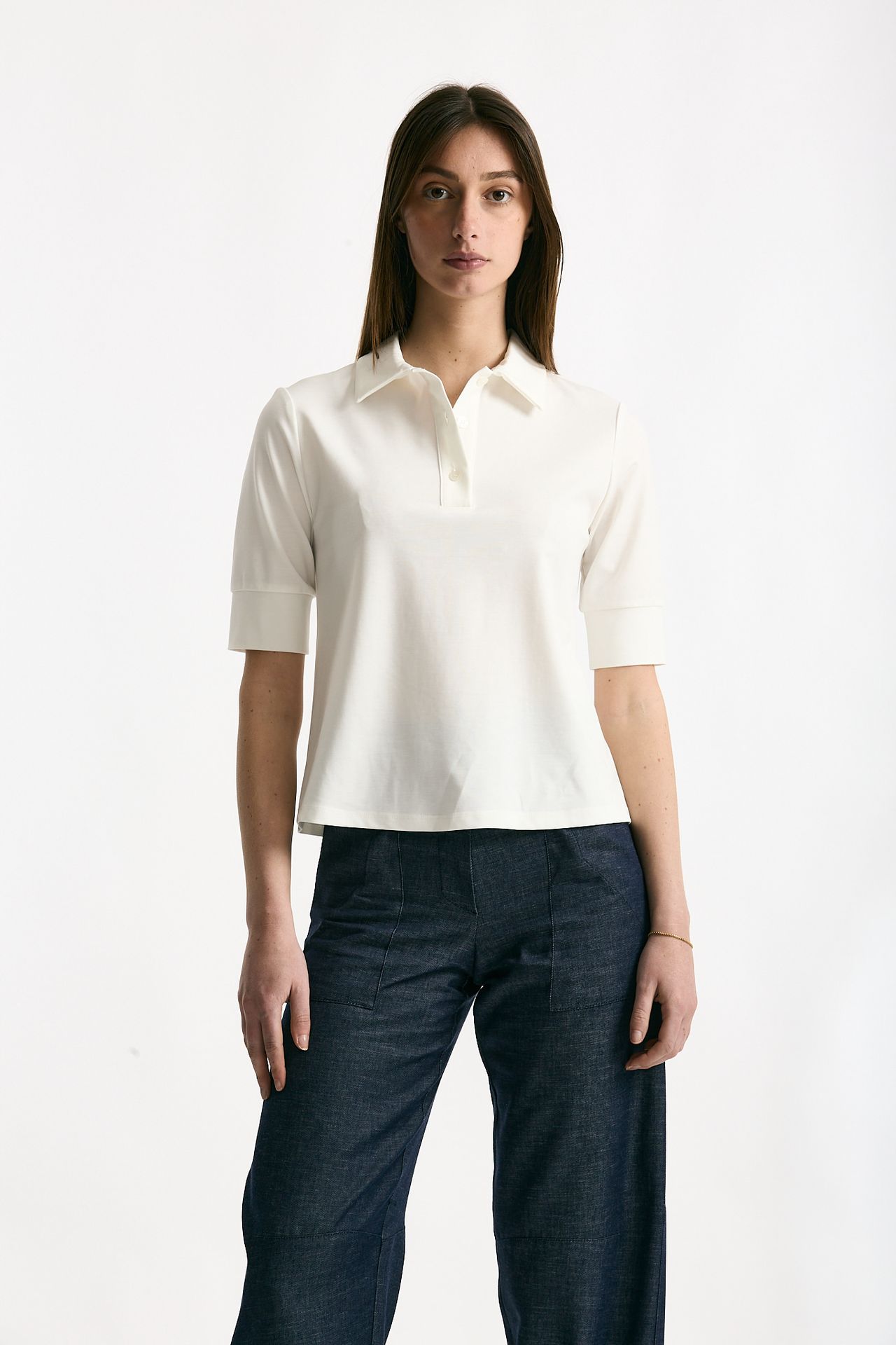Maglia polo bianca donna ( p - s ) - 2