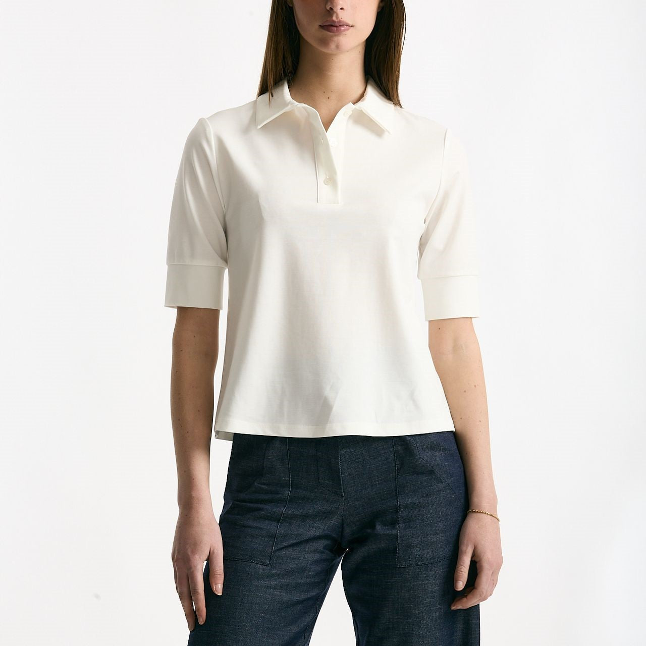 Maglia polo bianca donna ( p - s ) - 5