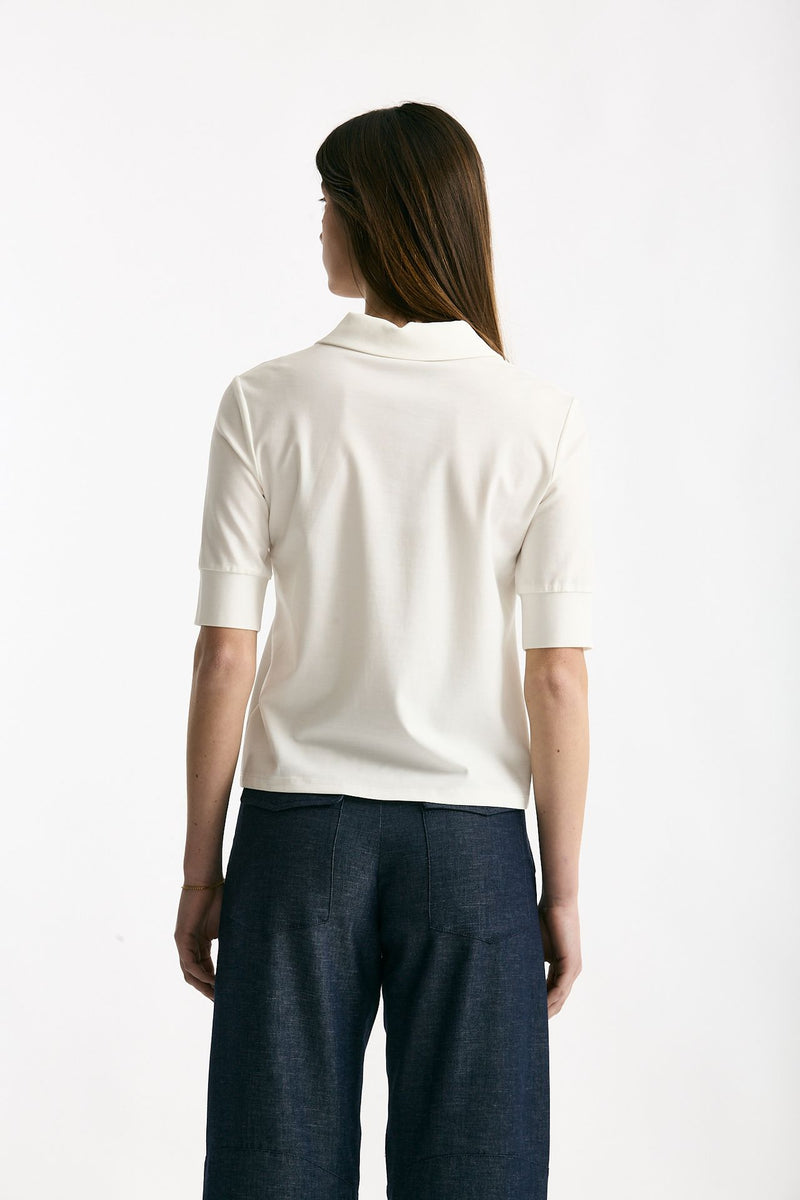Maglia polo bianca donna ( p - s ) - 4