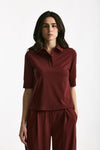 Maglia polo bordeaux donna ( p - s ) - 3