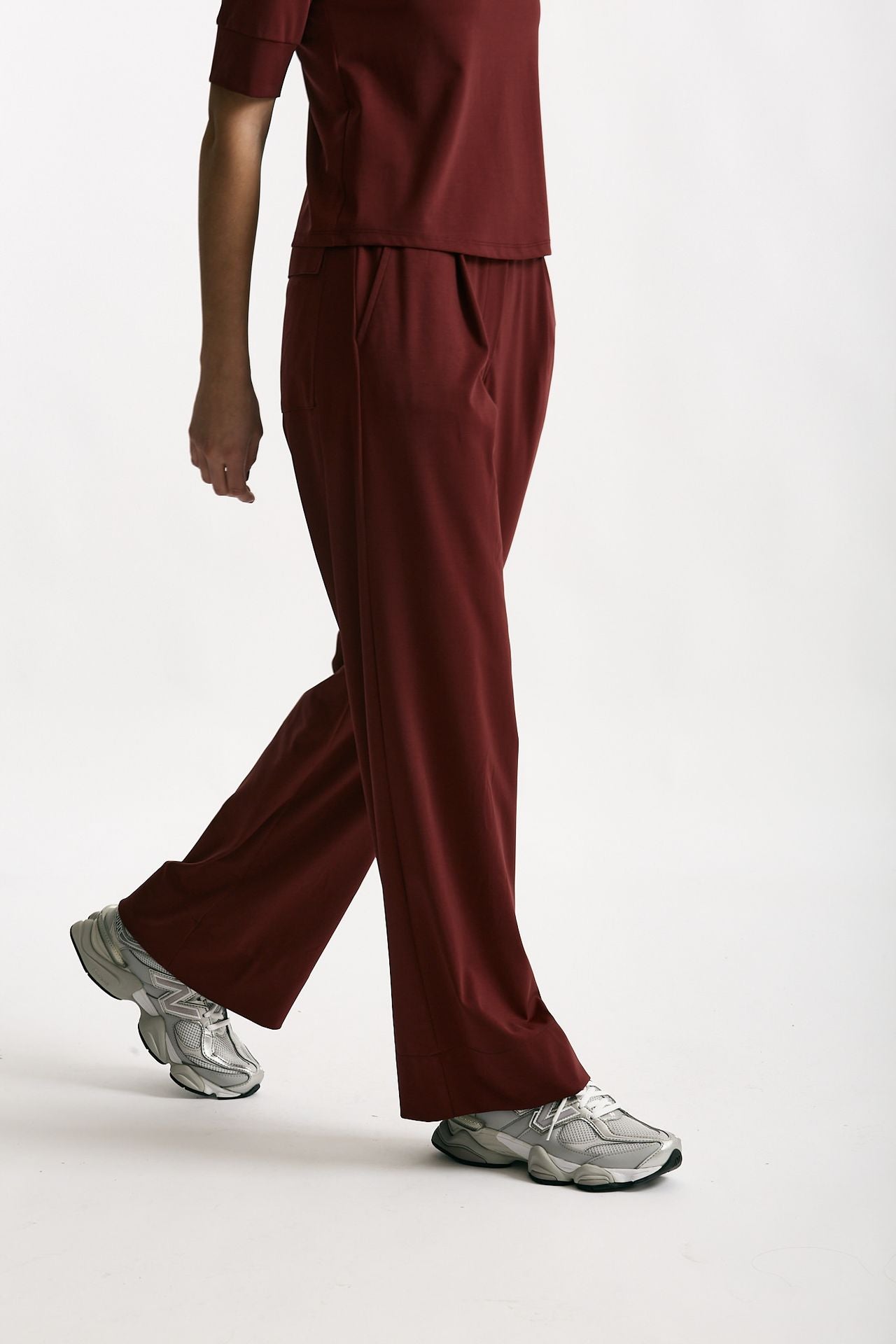 Pantalone fluido bordeaux donna ( p - s ) - 4