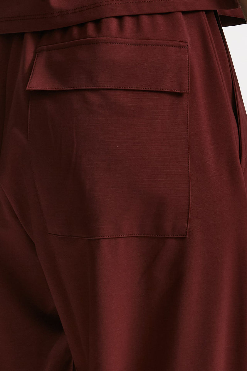 Pantalone fluido bordeaux donna ( p - s ) - 7