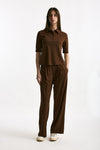 Maglia polo marrone donna ( p - s ) - 1