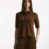 Maglia polo marrone donna ( p - s ) - 5
