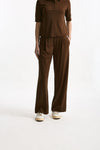 Pantalone fluido marrone donna ( p - s ) - 1