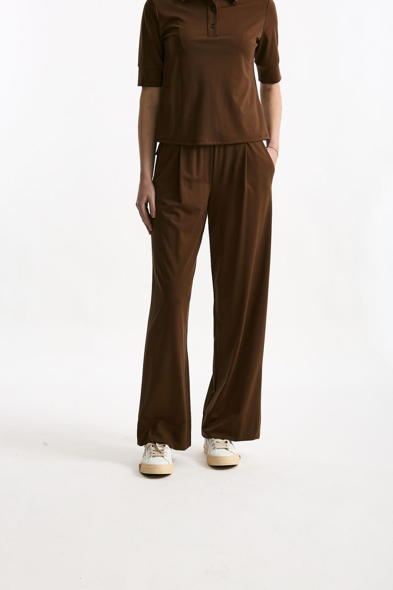 Pantalone fluido marrone donna ( p - s ) - 1