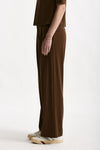 Pantalone fluido marrone donna ( p - s ) - 2