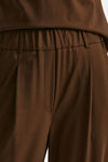 Pantalone fluido marrone donna ( p - s ) - 5