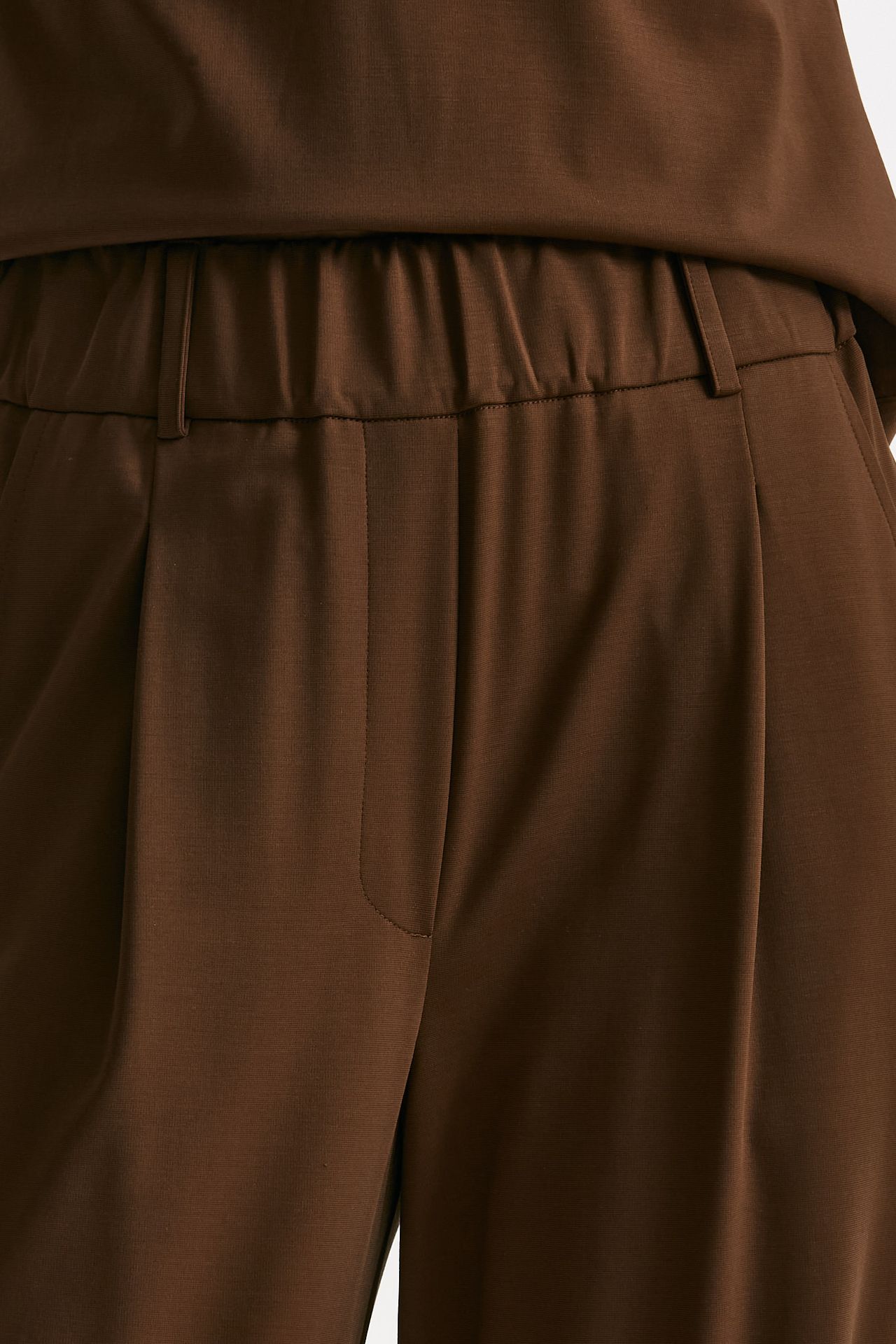 Pantalone fluido marrone donna ( p - s ) - 5