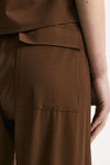 Pantalone fluido marrone donna ( p - s ) - 6