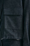 Giubbino in misto lino blu denim donna ( p - s ) - 7