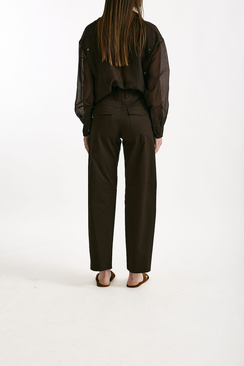 Pantalone in cotone cioccolato donna ( p - s ) - 3