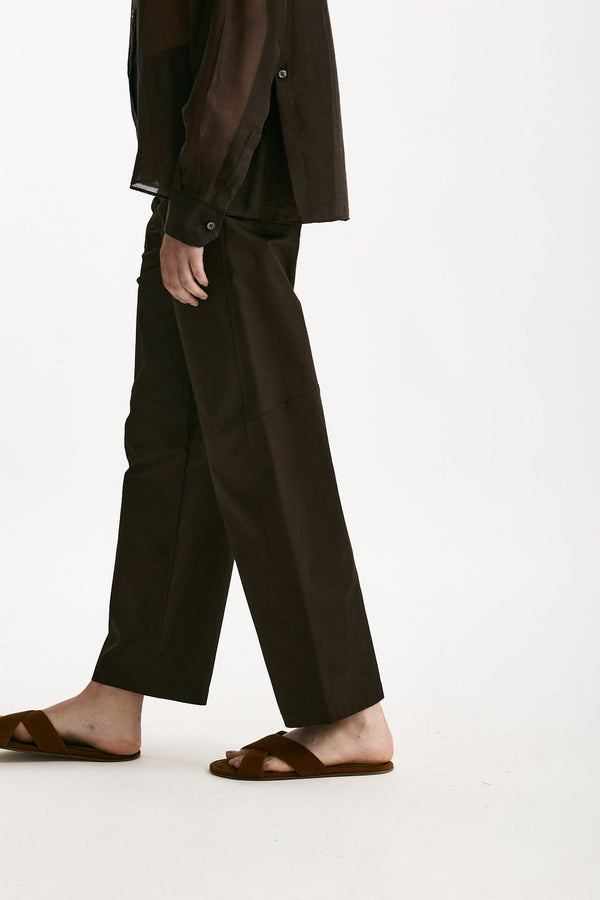 Pantalone in cotone cioccolato donna ( p - s )