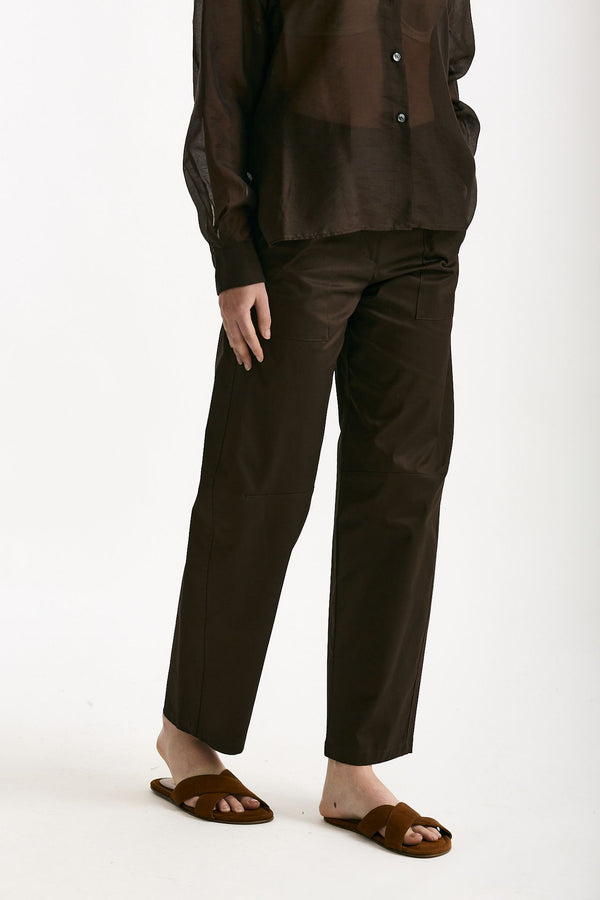 Pantalone in cotone cioccolato donna ( p - s )