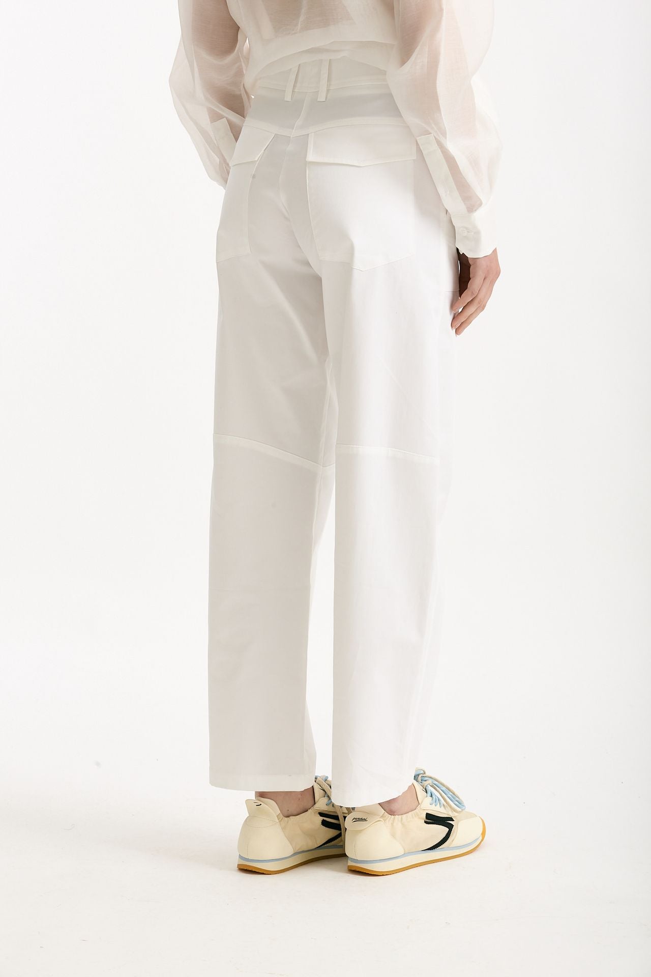 Pantalone in cotone bianco donna ( p - s ) - 3
