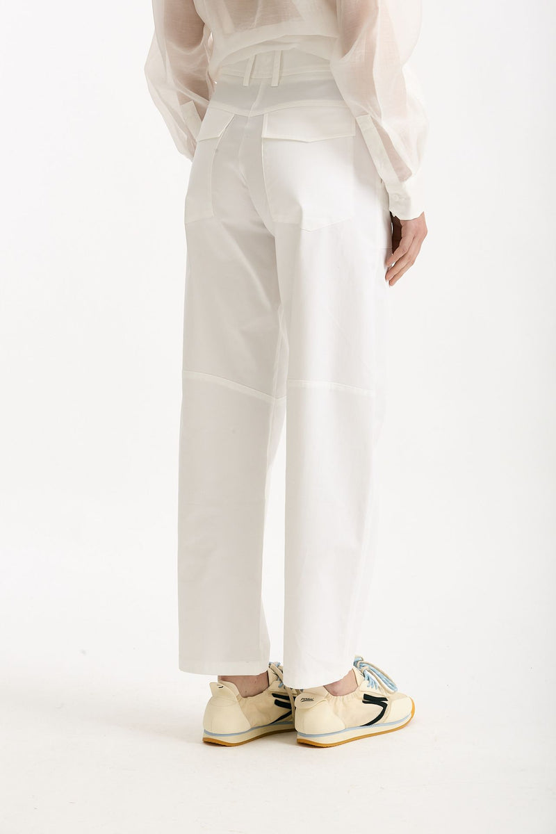 Pantalone in cotone bianco donna ( p - s ) - 3