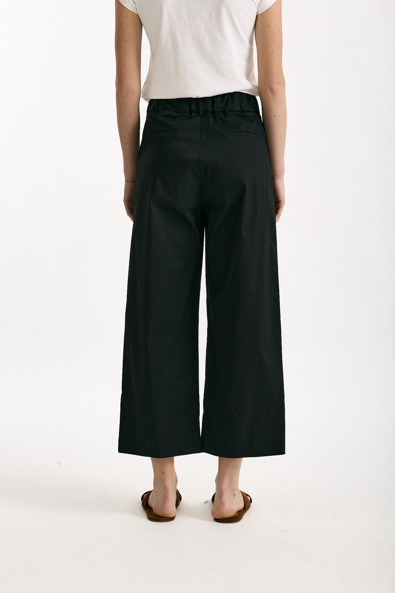 Pantalone in cotone nero donna ( p - s ) - 5